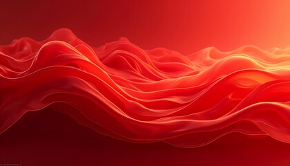 Obraz premium Abstract Red Wave Digital Art Background Wallpaper