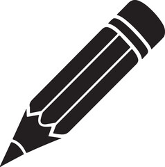 pencil Icon Silhouette Vector In White Background