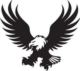 Eagle Icon Silhouette Vector In White Background