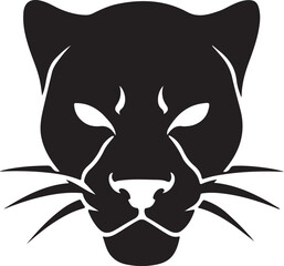 Fototapeta premium Black Panther vector with white background