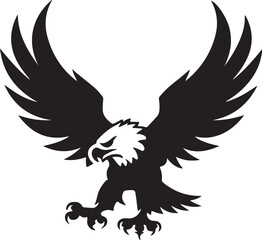 Eagle Icon Silhouette Vector In White Background
