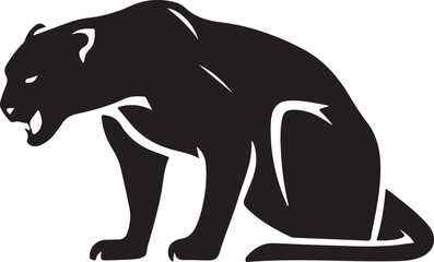 Black Panther vector with white background