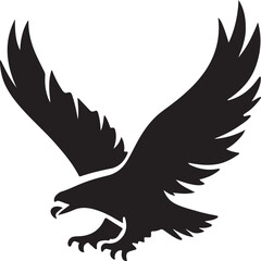 Eagle Icon Silhouette Vector In White Background