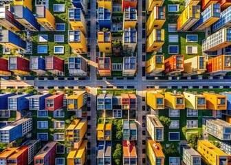 Fototapeta premium Aerial Architectural Texture Background: Hatch Pattern Bundle - High-Resolution Stock Photo