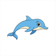 Obraz premium a dolphin vector design white background