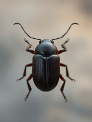 Naklejka premium Osmoderma eremita, brown hermit beetle with elongated elytra and distinctive ridges on its carapace, insects, insect taxonomy