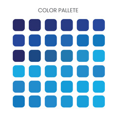 Trendy Blue Color Palette Shades