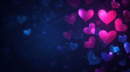 A vibrant background filled with colorful hearts, creating a romantic and festive atmosphere.