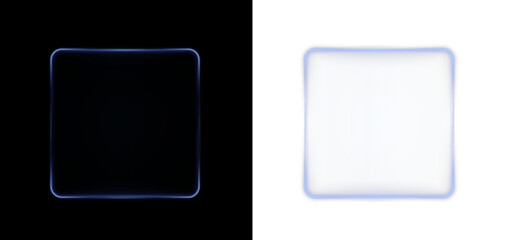 Collection of futuristic hud light blue frame. Technological background. Light glass gold frames square, oval, rectangle, circle. HUD PNG. Vector Illustration.