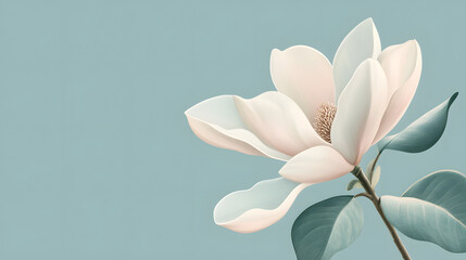 Obraz premium Stunning Close-Up of a Soft Pink Magnolia Flower Showcasing Natural Beauty