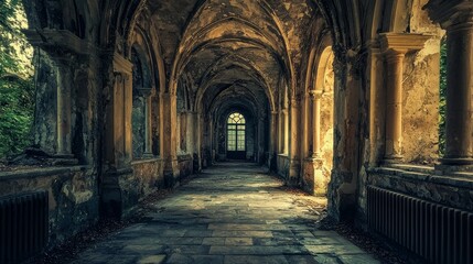 Fototapeta premium Mysterious Ruins: A Journey Through Time's Embrace