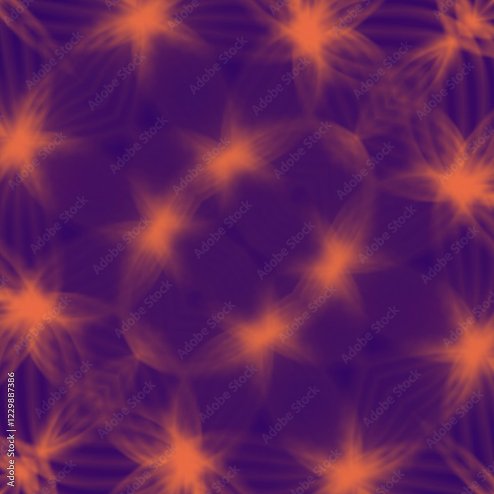 Poster abstract symmetrical composition reminiscent of a mandala or floral pattern. 3d rendering digital il