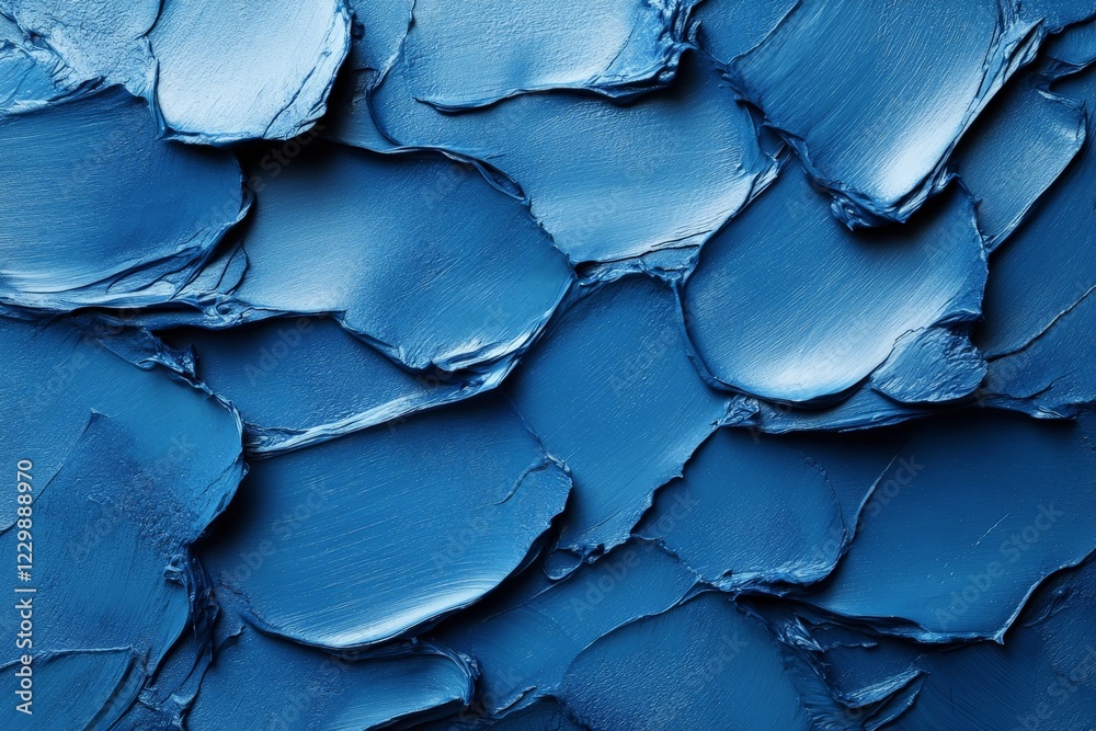 Fototapete layers of textured blue paint create an abstract background design for creative projects and artisti