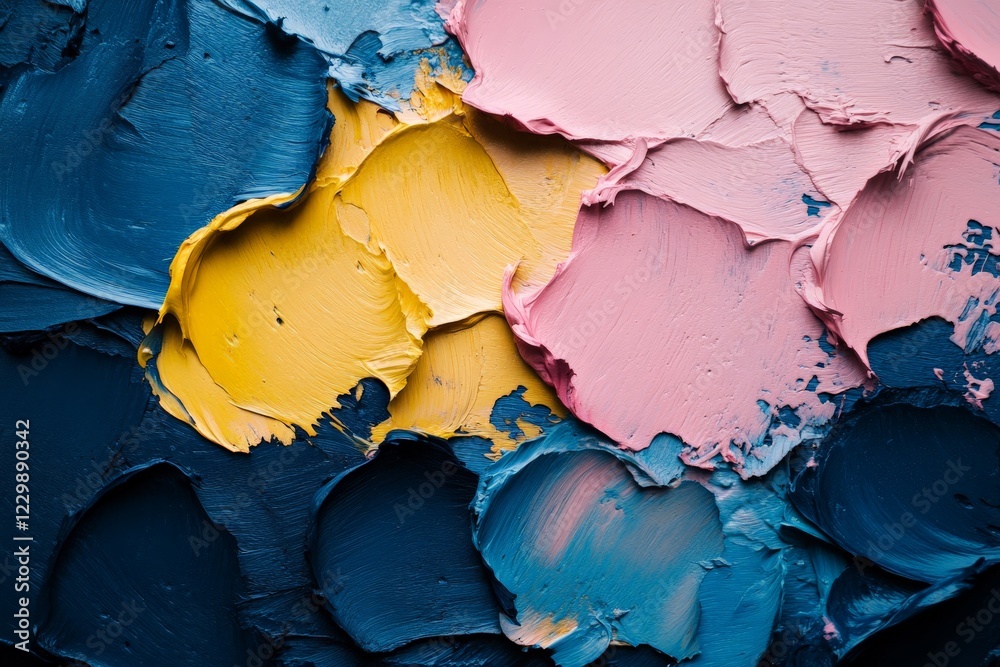 Aufkleber colorful abstract paint texture created by mixing different shades on a canvas during a midday art s