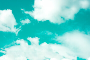 ターコイズブルーの空_背景素材