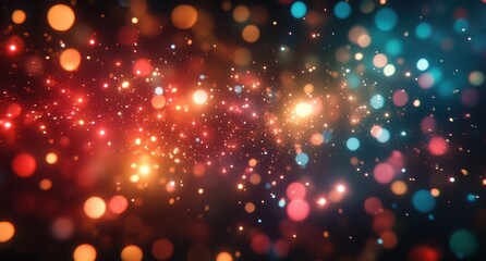 Vibrant Abstract Background of Colorful Lights and Glowing Particles for Artistic and Creative Designs