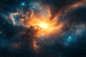 Fototapeta premium A celestial pilgrimage, where symbolic constellations and cosmic paths guide spiritual seekers. Symbolism's cosmic journey leads to transcendent revelations. 