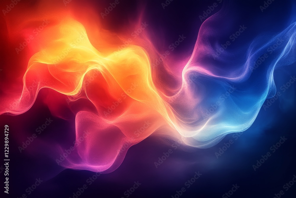 Aufkleber vibrant abstract design showcasing fluid colors blending together in dynamic patterns