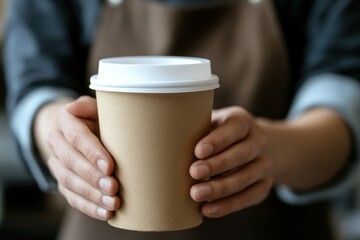 An individual is holding a steaming cup of delicious coffee in their hands