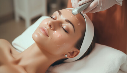 young woman applying mascara