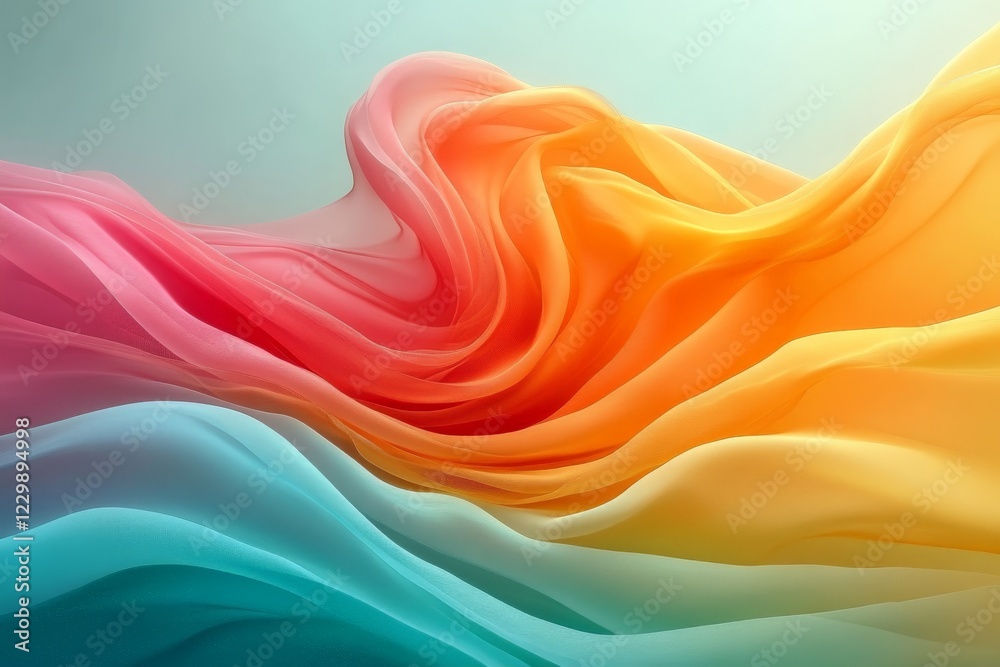 Aufkleber vibrant swirling fabric creates a mesmerizing abstract design with rich colors in a tranquil atmosph