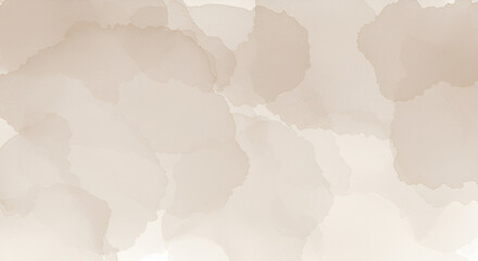 Obraz premium Light dusty soft pastel color shade. Brown sepia beige nude gray white abstract watercolor pattern. Elegant art background. Paper brush stain splash. Blank template design.