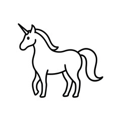 horse silhouette isolated on white