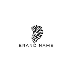 ILLUSTRATION PLANT BRANCH ROOTS BLACK COLOR LOGO ICON ECO NATURE TEMPLATE SIMPLE DESIGN ELEMENT VECTOR