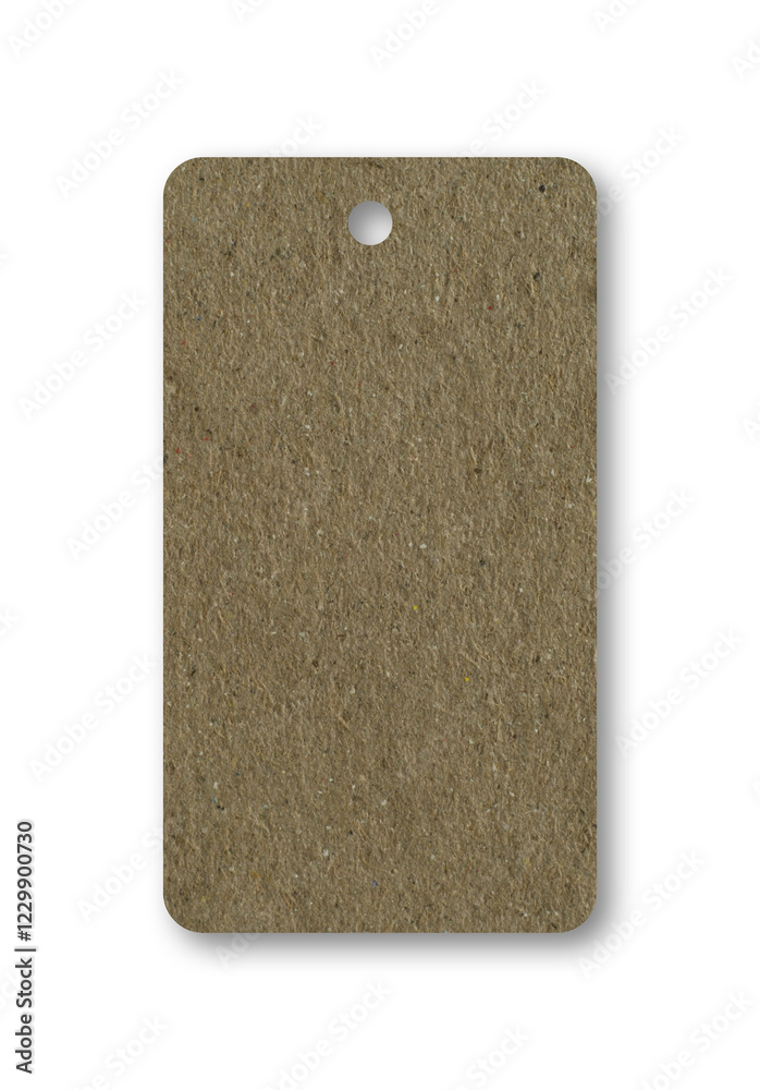 Poster rectangle cardboard label tag mockup