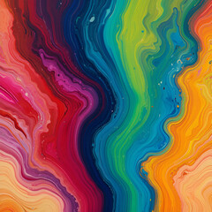 Vibrant paint strokes blending into a fluid abstract art