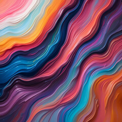 Vibrant paint strokes blending into a fluid abstract art