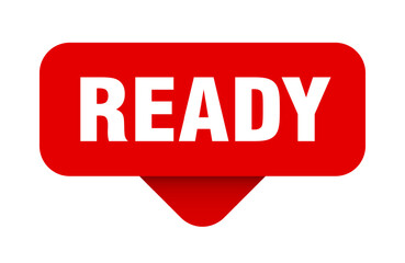 ready sticker. ready sign on transparent background