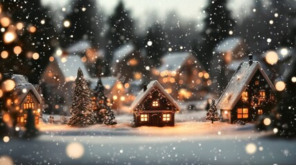 Fototapeta premium Magical holiday scene brimming with joy and warmth. 