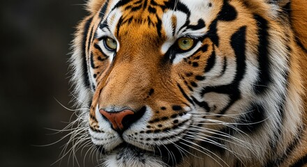 Naklejka premium Majestic Tiger Closeup Intense Gaze Wildlife Photography