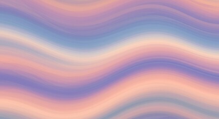 Obraz premium Abstract Wave Pattern: A mesmerizing abstract background of soft, undulating waves in hues of peach, lavender, and blue, creating a sense of gentle movement and ethereal beauty. 