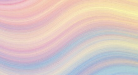 Fototapeta premium Pastel Wave Abstract: Soft, dreamy pastel hues swirl in a captivating abstract wave pattern, creating a serene and calming visual experience. Perfect for backgrounds, websites.
