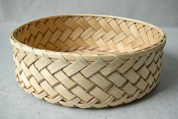 Interlocking fishbone-like woven design on a neutral background, design, grid