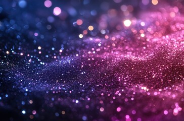 Vibrant Colorful Abstract Background with Glittering Particles in Shades of Blue, Purple, and Pink Creating a Dreamy and Enchanting Atmosphere