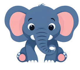 Fototapeta premium cute elephant on a transparent background