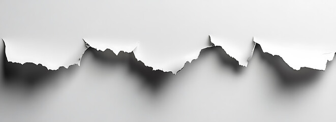 A high-quality image of ripped white paper against a light gray backdrop