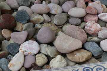 Small stones for background. Stone decoration.