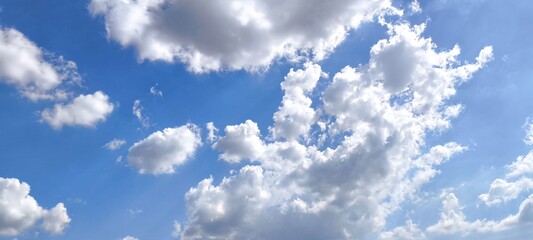 Blue sky and clouds for background