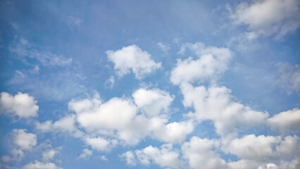Summer blue sky cloud gradient light white background. Gloomy vivid cyan landscape in environment day horizon skyline view spring wind