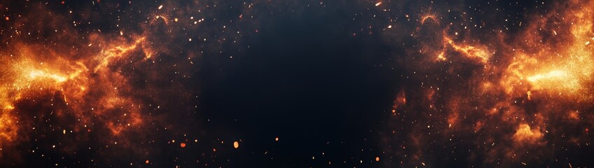 Obraz premium A blurry sunset view through a raindropped window