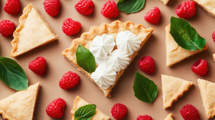 Fruit Tart, A high-detail close-up image of a fruit tart crust, featuring intricate textures and vibrant colors, perfect for culinary and food-related projects.