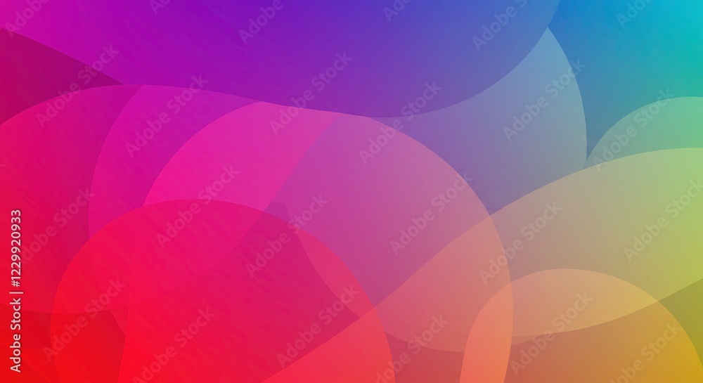 Poster abstract rainbow gradient: a vibrant and dynamic abstract background featuring overlapping, transluc