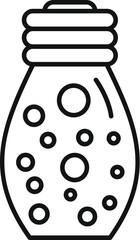 Preserving food in a glass jar with bubbles, using a screw cap to maintain freshness and quality