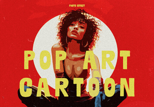 Color Pop Art Cartoon Photo Effect