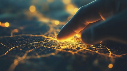 Illuminating the Digital Landscape: A Fingertip's Exploration of Networked Worlds