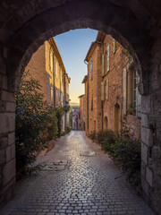 Beautiful old town of Vézénobres in southern France, featuring charming medieval architecture, narrow stone streets, and a historic atmosphere. A picturesque travel destination full of history.